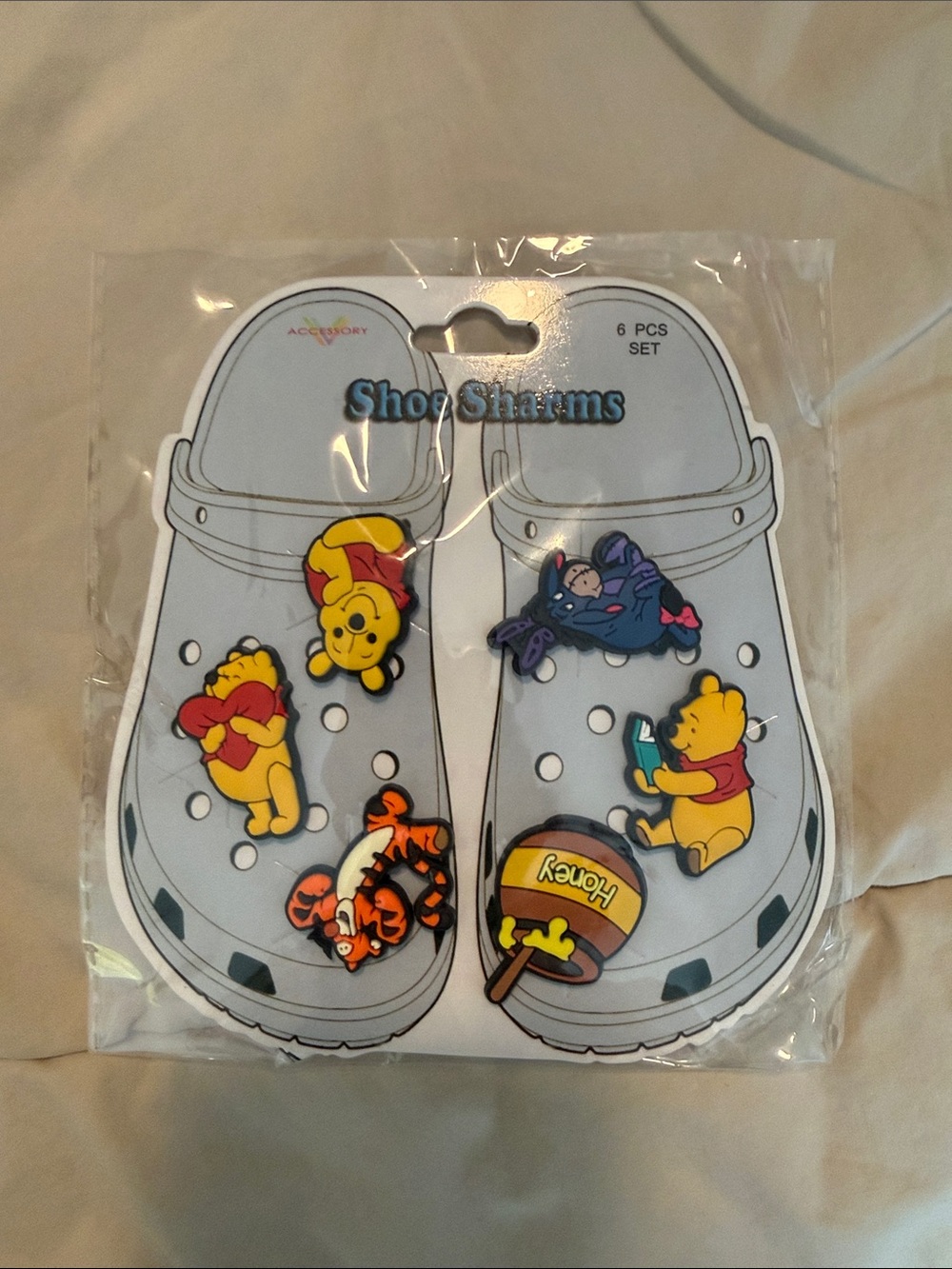 Winnie the Pooh Kids Shoe Charms - Yellow Multicolor Set
